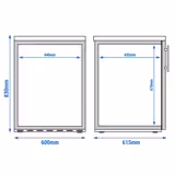 LIEBHERR Refrigerador embaixo da bancada - 0,6 x 0,61 m - com 1 porta - 148 litros (bruto)