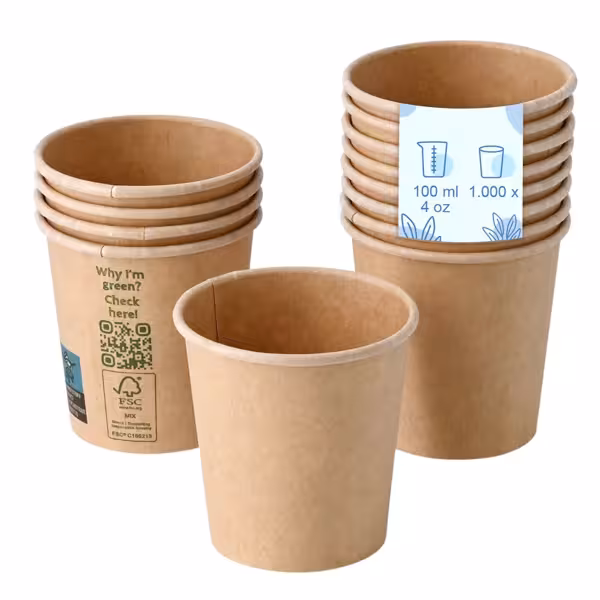 (1000 stuks) Herbruikbaar deksel - transparant - voor 100ml kom