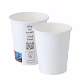 (1000 Stück) Pappbecher - 200ml - Ø 80mm - Weiß