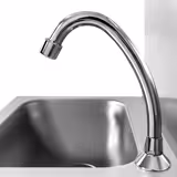 Handspoelbak - Roestvrij staal - met kniebediening (koud & warm water aansluiting)