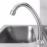 Lavabo à main - inox - avec commande à genoux (raccordement d'eau froide et chaude)
