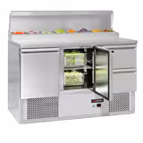 Zubereitungstisch Mini ECO - 1368mm - 2 Türen & 2 Schubladen - für 8x GN 1/6