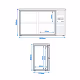 Barkoelwerkbank ECO - 1462x513mm - met 4 laden - 250l - Zwart
