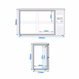 ثلاجة مشروبات ECO - 1462x513mm - 250 لتر - مع 4 أدراج - أسود