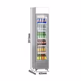 Drankenkoelkast - 435mm - 145L - frameloze glasdeur - met 1 glasdeur & lichtbak - digitaal display