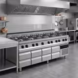 Tavolo refrigerato [+2°/+8°C] - 2400mm - 386L - 8 cassetti - 8x GN 1/1 - Per IT