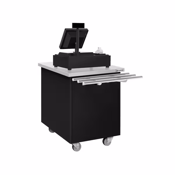 Carrinho de caixa DANZIG - 700mm - com corrediça para tabuleiro - preto