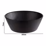 (6 db) Tál - NERO - melamin - 1,2 l - szögletes - 205x205 mm - halmozható - fekete