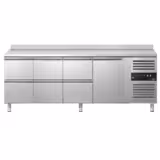 Koelwerkbank ECO - 2230x700mm - met 1 deur - 6 lades - met opstand