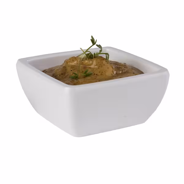 (6 pcs) Dipping Pot - FRIENDLY - PET - 50ml - rectangular - 65x65mm - White