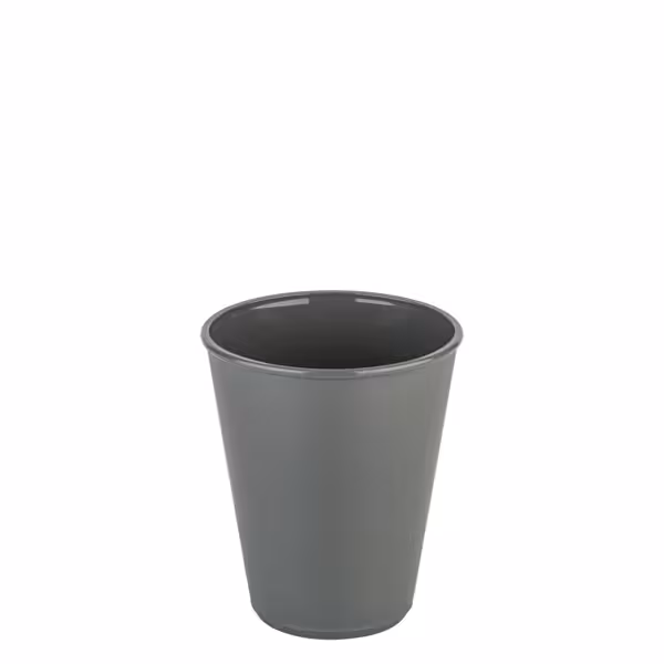 (24 szt.) Kubek wielorazowy - 300ml - Ø 88mm - sztaplowane, do zmywarki, 100% recykling, Made in Germany - Szary - kompatybilne z pokrywkami Ø88mm