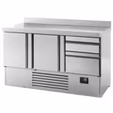 Koelwerkbank PREMIUM PLUS - 1460x700mm - met 2 deuren - met 2 lades - met opstand