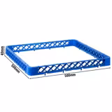 Kosz do zmywarki na szkło GN 1/1 - 500x500x45mm - z bolcami - Szary