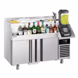 Bar-Cocktail-Getränkekühltisch - 1200mm - 150 Liter - 2 Türen & 230V Steckdose