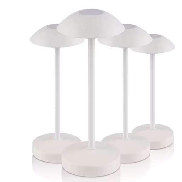 (4 stuks) Tafellamp - ALVA Micro - LED - oplaadbaar - draadloos - IP54 - dimbaar in 3 standen - Ø80mm - Whisper White