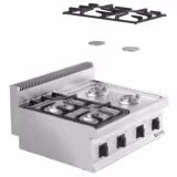 Bänkmodell Gasspis - Mario 700 - 800x700x430 mm - 23 kW - 4 brännare