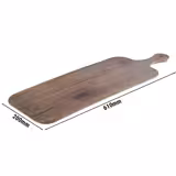 (6 stuks) Dienblad OAK - Melamine - 61x20cm - hoogte: 15mm - Bruin - geschikt voor vaatwasser