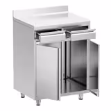 Pracovní skříňka - Pro kávovar - 800x600 mm - Se 2 zásuvkami, 2 dveřmi a zadní lištou