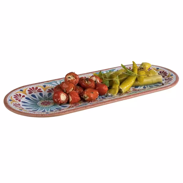 (6 peças) Prato - ARABESQUE - Melamina - 380x155mm