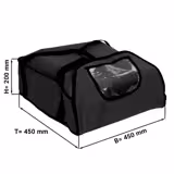 WarmBag / Ισοθερμική τσάντα πίτσας - για 5 κουτιά πίτσας - 43x43 cm - μαύρο