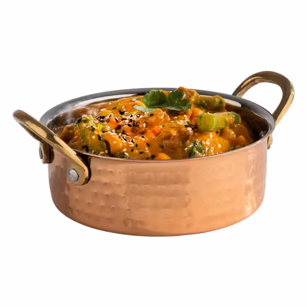 (6 bucăți) Farfurie - MUMBAI - oțel inoxidabil - 0,5 litri - Ø 140mm - cupru