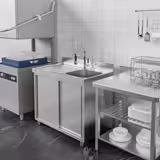 Lavello armadiato ECO - in acciaio inox - 1200x600mm - 1 vasca a destra