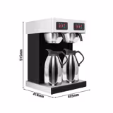 Macchina per caffè americano professionale - 2x2L - con contenitore termico - incl. 2 caraffe termiche
