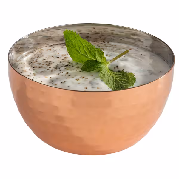 (6 adet) Kase - MUMBAI - Paslanmaz Çelik - 200ml - yuvarlak - Ø90mm - Derinlik:50mm - Bakır