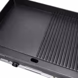 Električna ploča za prženje - 4,4 kW - Glatka & Rebrasta - Površina za roštiljanje: 600x335 mm