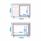 Snelkoeler/snelvriezer tafelmodel PREMIUM PLUS - Touchscreen - 68L - 3x GN 1/1 of EN 600x400