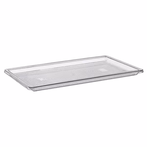 Plateau GN 1/2 - Polycarbonate - 325x265mm - Hauteur:20mm - Transparent - empilable, compatible lave-vaisselle, micro-ondes, résistant de -40°C à +99°C