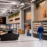 Expositor mural refrigerado para supermercado - 1320mm - 595L - com 2 portas em vidro duplo & 4 prateleiras - traseira fechada - Preto