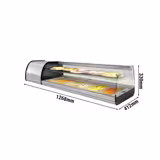 Tapasvitrine PREMIUM PLUS - 1268x412mm - 4x GN 1/3
