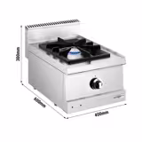 Fogón a gas de sobremesa - 6,5kW - 1 fuegos