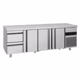 Stół chłodniczy PREMIUM - 2330x700mm - z 3 drzwiami - z 2 szufladami
