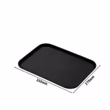 (12 stuks) CAMBRO | CAMTREAD® - Glasvezel dienblad - rechthoekig - 350x270mm - hoog profiel - Zwart
