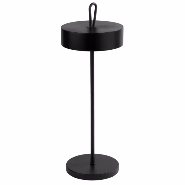 Tafellamp - CLEO Mini - LED - oplaadbaar - draadloos - IP54 - dimbaar in 3 standen - Ø120mm - Zwart