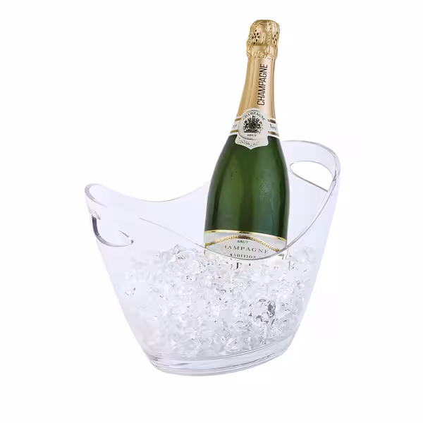 Wine Bucket - Polystyrene - 3 litres - Height:210mm - Transparent - with handles