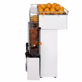 Elektrische Orangenpresse - mit automatischer Fruchtzufuhr & Ablasshahn - Silber