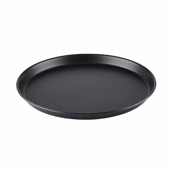 (10 stuks) Pizzaplaat - blauw plaatstaal - Ø320mm - hoogte: 25mm - zwart