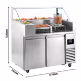 Tillberedningsbord - 1.21 x 0.7 m - med 2 dörrar -. Inkl Hot Dog Grill & Hot Dog Maker