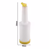 (6 Stück) Dosier- & Vorratsflasche - 4 teiliges Set - 0,85 Liter - Polypropylen