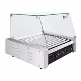 Würstchengrill / Hot Dog Grill - mit 11 Rollen & Glasaufsatz