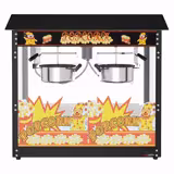 Machine à pop-corn - 2,90kW - 10kg/h - avec 2 marmite(s) - Noir