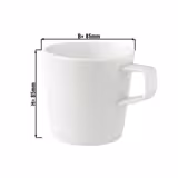 (12 pcs) WHITE DELIGHT | Coffee Cup White Delight - 250ml - White
