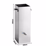 Zbiornik do czyszczenia do rożna na kurczaki - stal nierdzewna - 300x480x800mm - 25kg