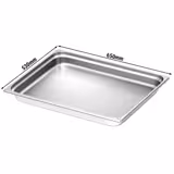 (6 Stück) Edelstahl-Behälter GN 2/1 - Höhe: 65mm