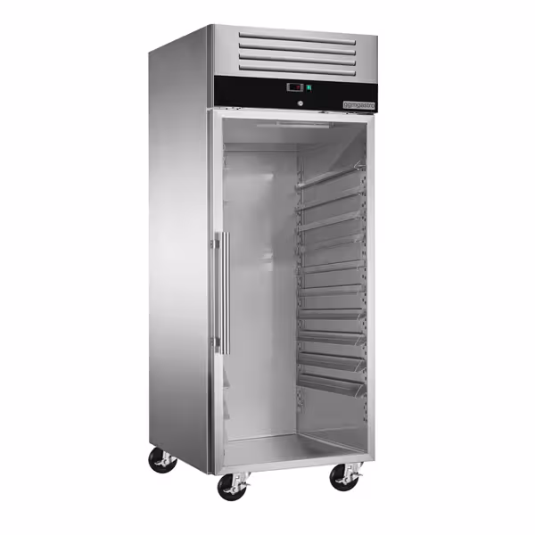 Chłodziarka piekarnicza ze stali nierdzewnej PREMIUM - EN 60x80 - 800 litrów - z 1 szklanymi drzwiami
