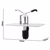 Commercial Sauce Dispenser with Pump - suitable for GN 1/3 containers - Stainless steel - 325x176x350mm - adjustable dose