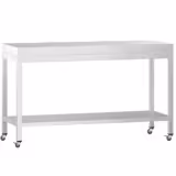 Edelstahl Arbeitstisch PREMIUM - 1600x600mm - mit Grundboden & Rollen